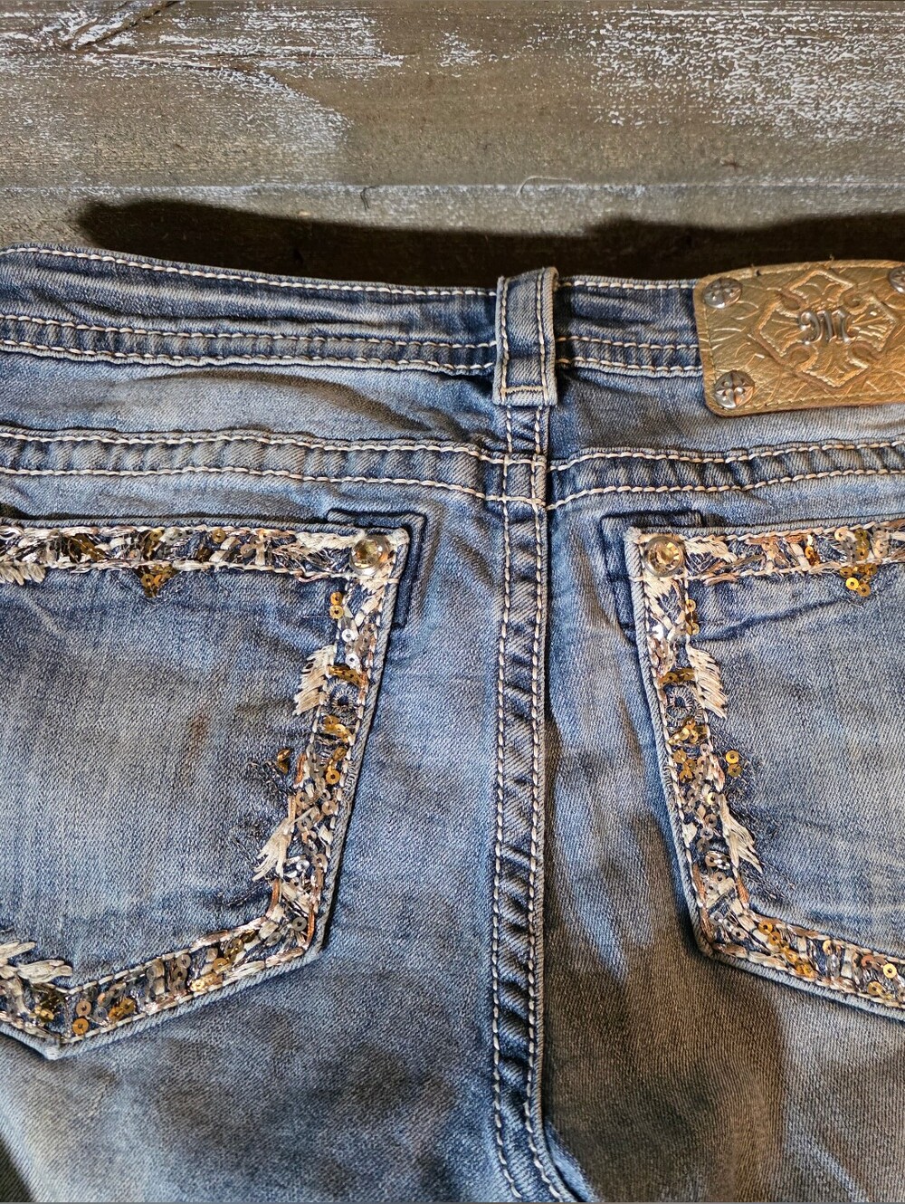Miss Me Light Blue Embellished Boot Cut Jeans